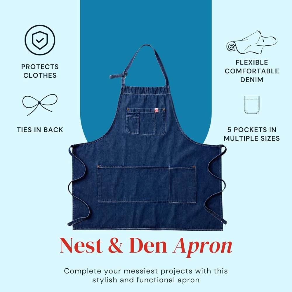 DENIM DUNGAREE PROBAN® CRAFTMAN APRON Amazon.com: Dadidyc Black Denim Aprons for Men/Women with